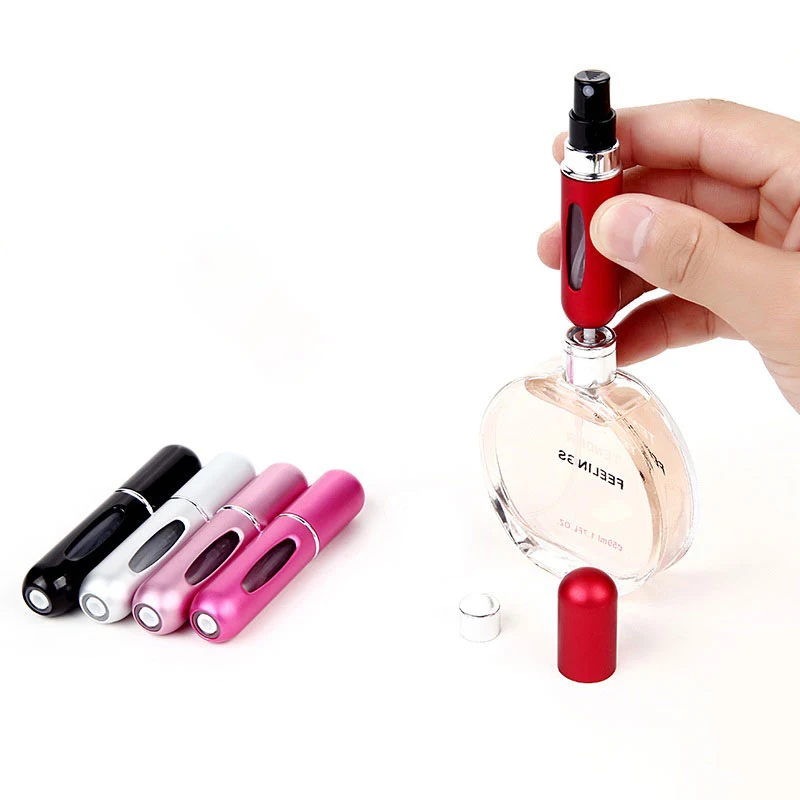 

5ml Travel Mini Refillable Empty Atomizer Perfume Bottle Storage Scent Pump Spray Jar Storage Organizer Decor