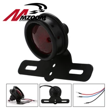 Motorcycle LED Retro Custom Iron Motorcycle Taillights License Plate Light Brake Stop font b Lamp b