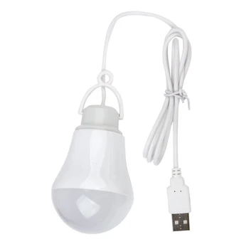 

New DC5V 5W LED Bulb USB lamp Portable White light for Outdoor Laptop (White)