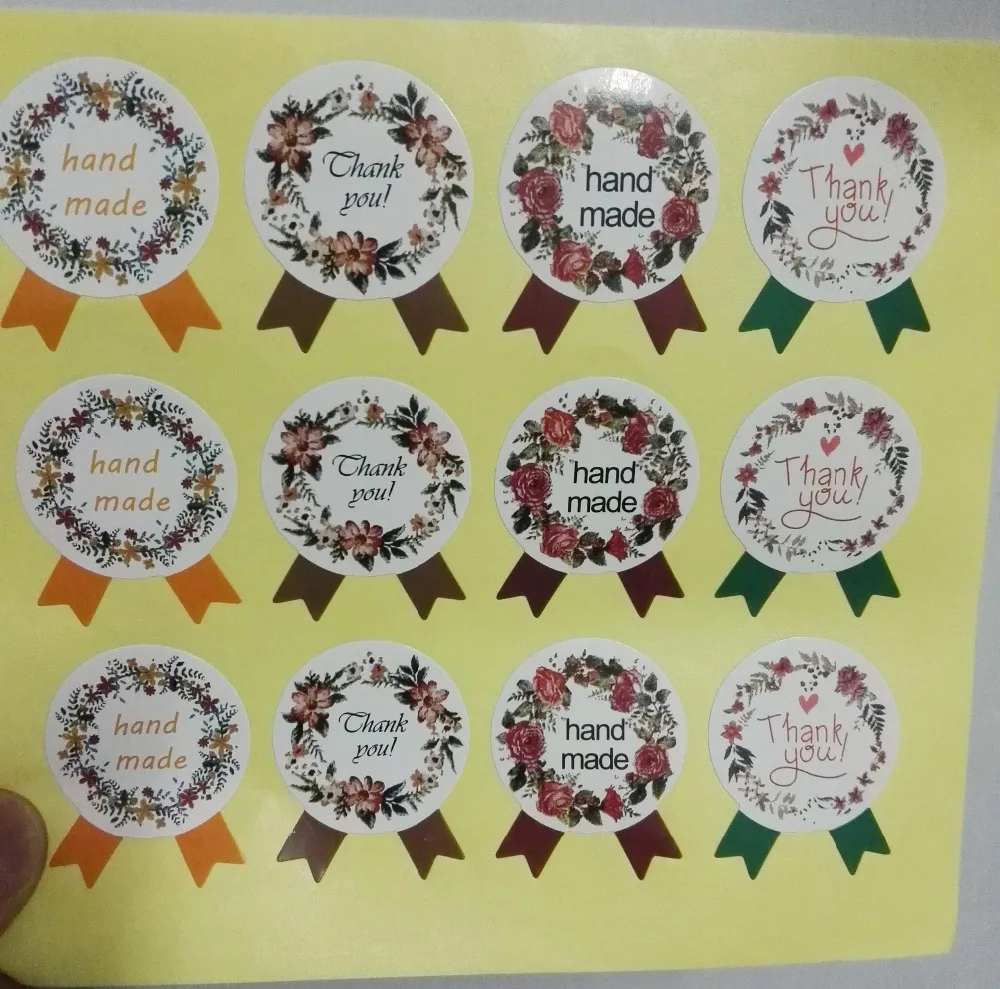 30*35mm flower garland badge sticker handmade craft/cake/ornaments