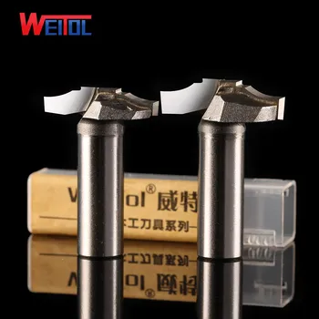 

Weitol 1pcs 1/2" inch Woodworking Cutter Double Edging Router Bits for wood carbide thin Trapezoidal carving bit