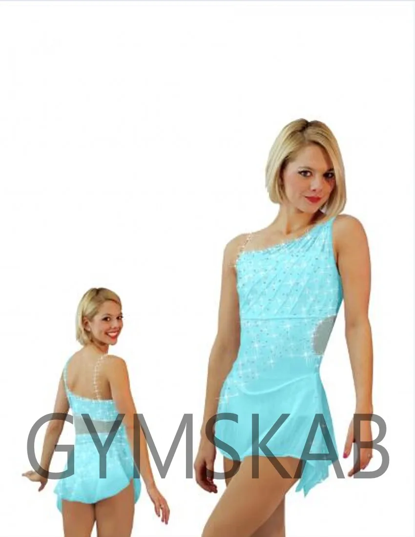 Элегантное фигурное катание платье женское платье для девочек по индивидуальному заказу Катание на коньках платье без рукавов костюм для гимнастики 85008 - Цвет: As Photo
