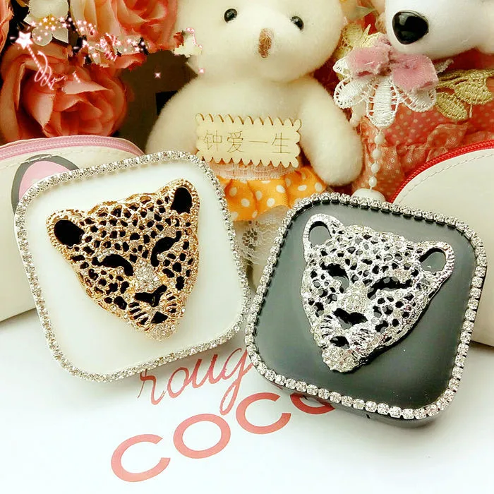 LIUSVENTINA DIY сплав, бриллиант leopards fox контактные линзы чехол для контактные линзы для глаз коробка для очков