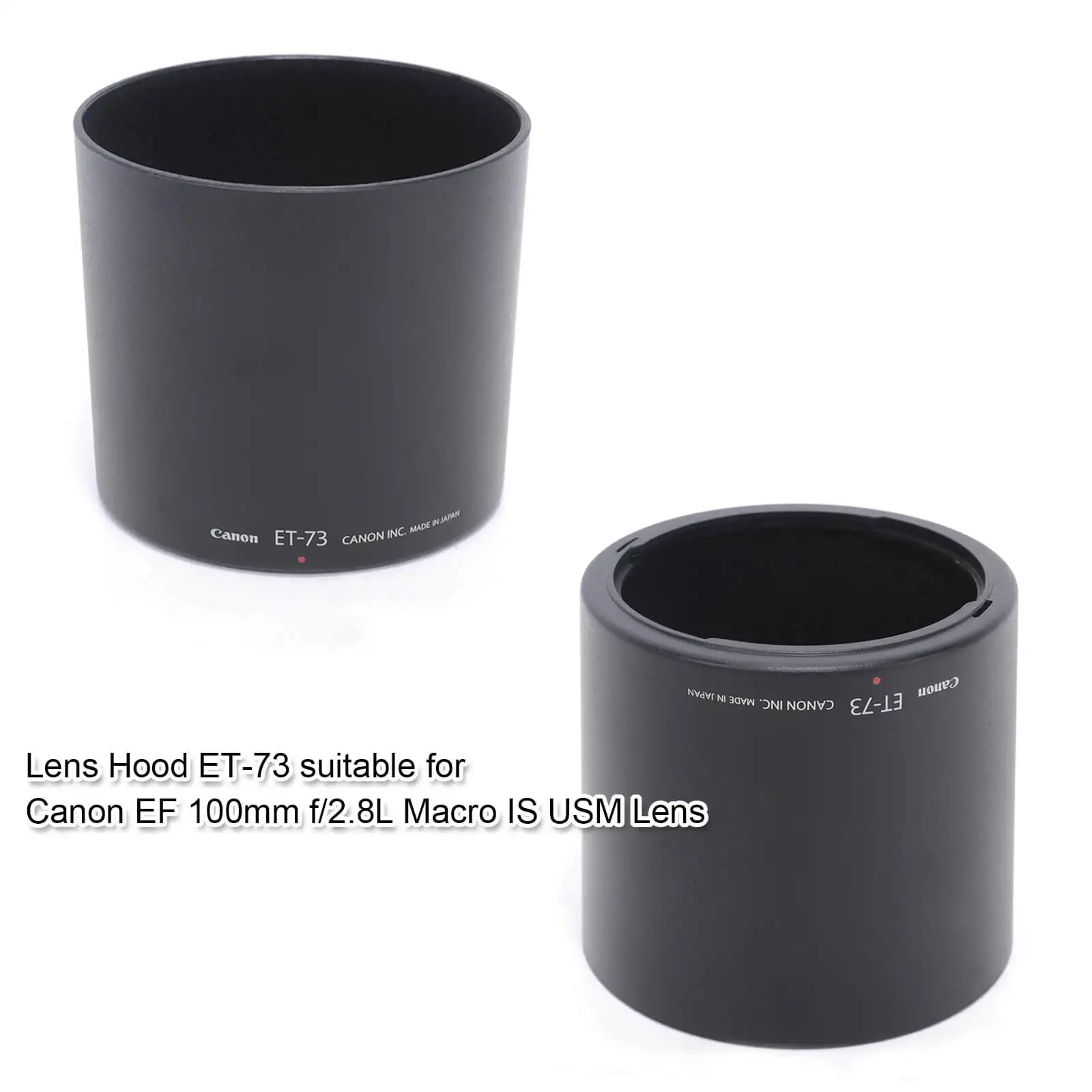 Tripod Mount Ring with 1/4 Screw Hole and ET-73 Front Lens Hood Protective Cover for Canon EF 100mm f/2.8L Macro IS USM Lens