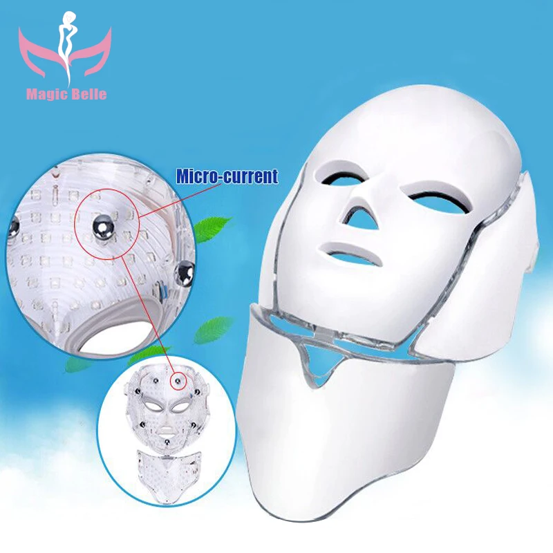 7 Colors Light Photon Electric LED Facial Mask Skin Rejuvenation Wrinkle Removal Electric Device