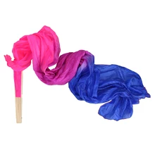 Градиент пламени танца живота Шелковый веер вуаль для вечерние выступления#4