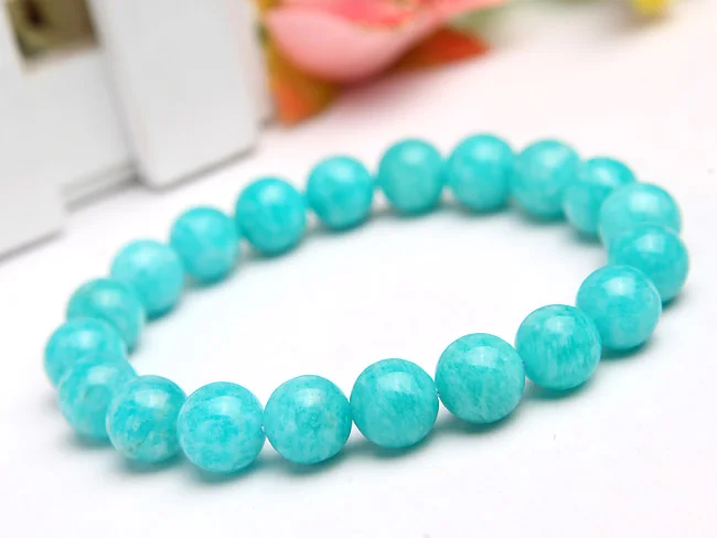 

Natural Mozambique Green Amazonite Gemstone Women Men Stretch 10mm Healing Stone Round Beads Bracelet Fashion Jewelry AAAA