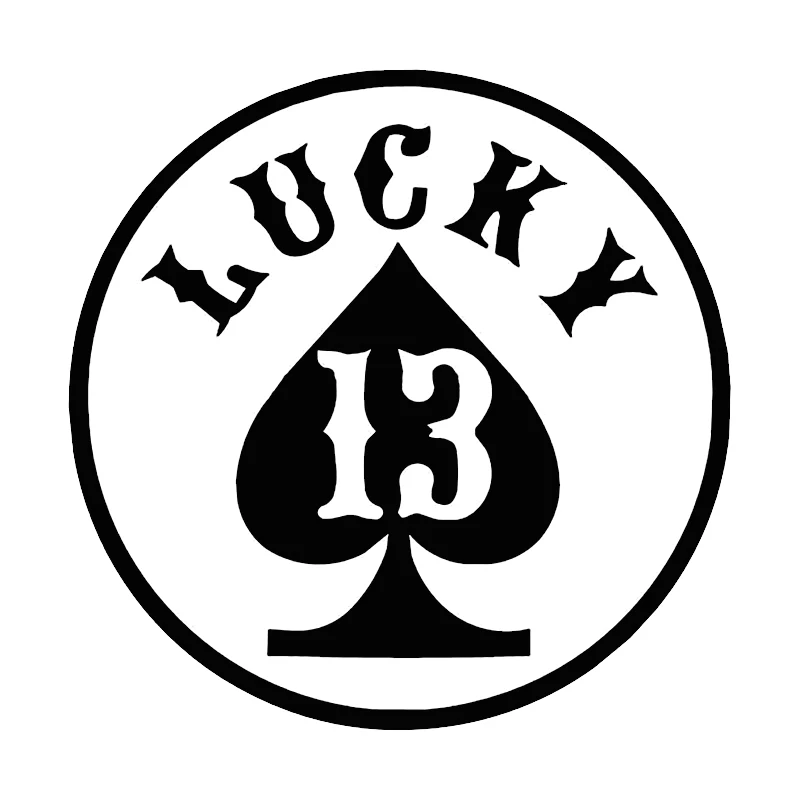 Car Sticker Vinyl 1515CM LUCKY NUMBER 13 Sticker Reflective3 Funny 3D Car Stickers and Decals Rear Window Wall Door Car Styling (2)