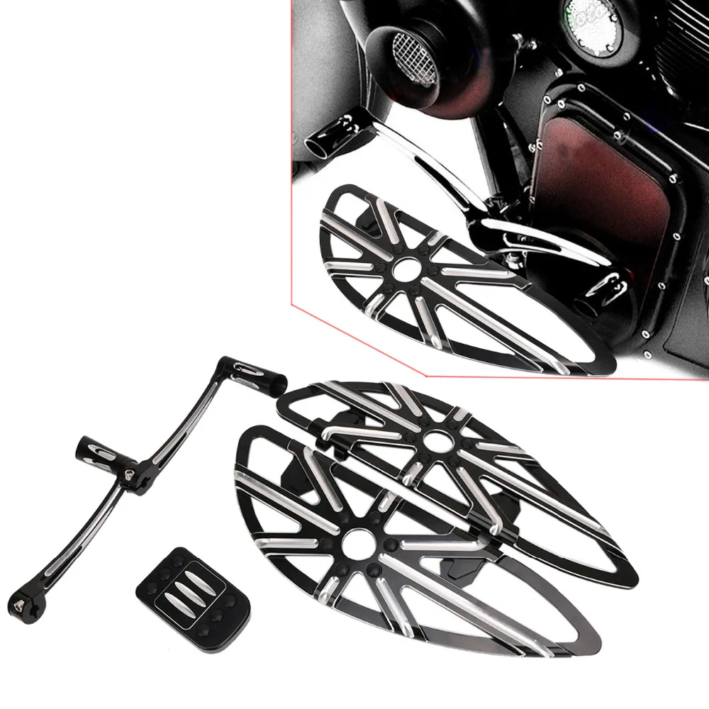 Motorcycle Parts Front Floorboard + Shift Lever+ Brake Pedal for Harley