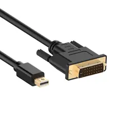 Mini DisplayPort do DVI łatwy Plug usunąć Adapter konwersji kable obsługuje rozdzielczość HD do portu Thunderbolt czarny 1 M 3 M tanie i dobre opinie Męski-żeński Mini DisplayPort (Mini DP) to DVI Cable Złącze DisplayPort (DP) Kable DP Mini DP Do projektora Nieekranowany