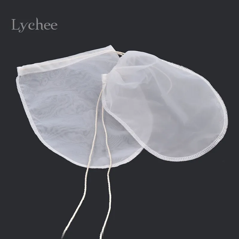 Lychee 2 шт./лот многоразовые нейлоновые ситечки для чая, мякоти, фруктов, для сока желе, пищевой орех, молочный фильтр