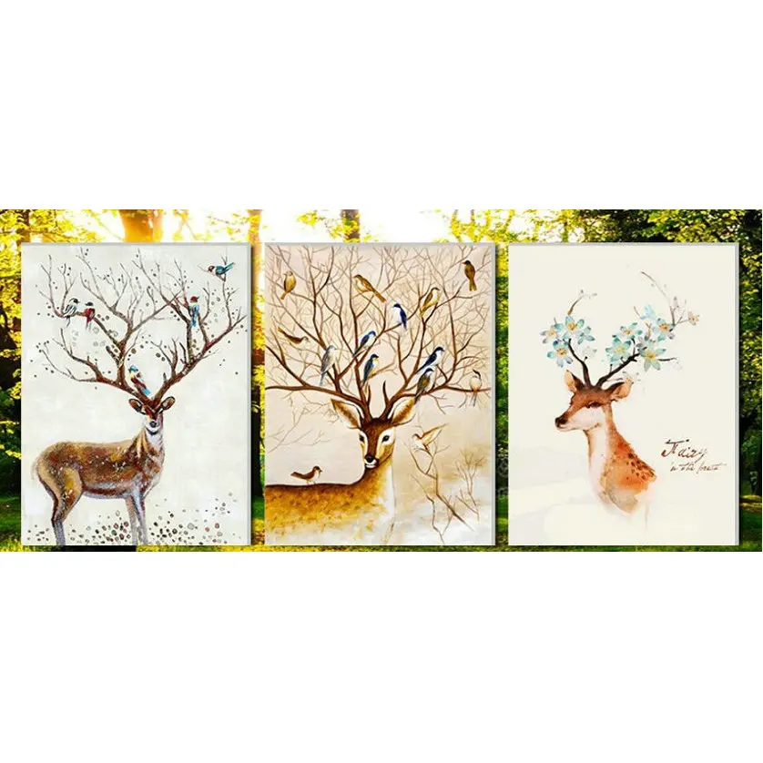 

Needlework diy 5d Diamond embroidery animal deer Diamond Painting cross stitch Icon square rhinestone pattern Home decoration