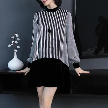 

WY 2020 Summer Chiffon Dress Boho Beach Cashmere Dress Fashion Short Sleeve O-neck Polka Dot Party Dress Sundress Vestidos 4XL