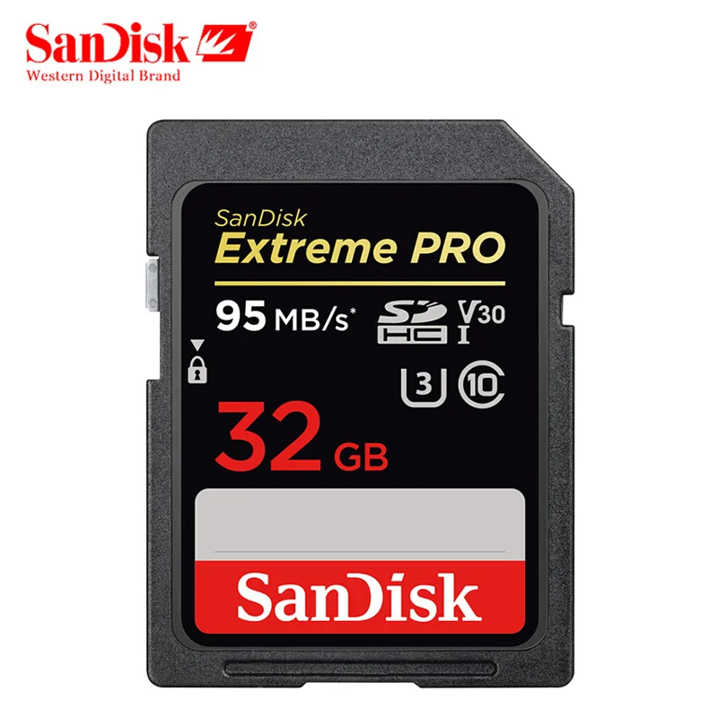 SanDisk Extreme Pro SD карта 32 Гб 64 128 памяти 256 ГБ SDHC/SDXC C10 U3 V30 UHS I для камеры|Карты памяти| |