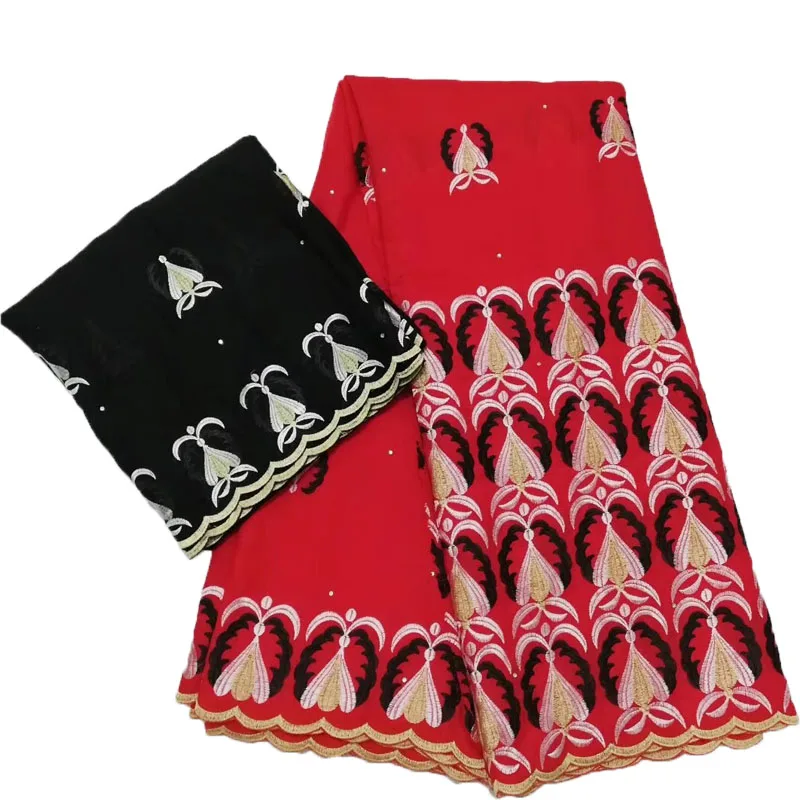 

7yards Nigerian bazin riche getzner with tiny rhinestones African material embroidered lace fabric for clothes JA75-1