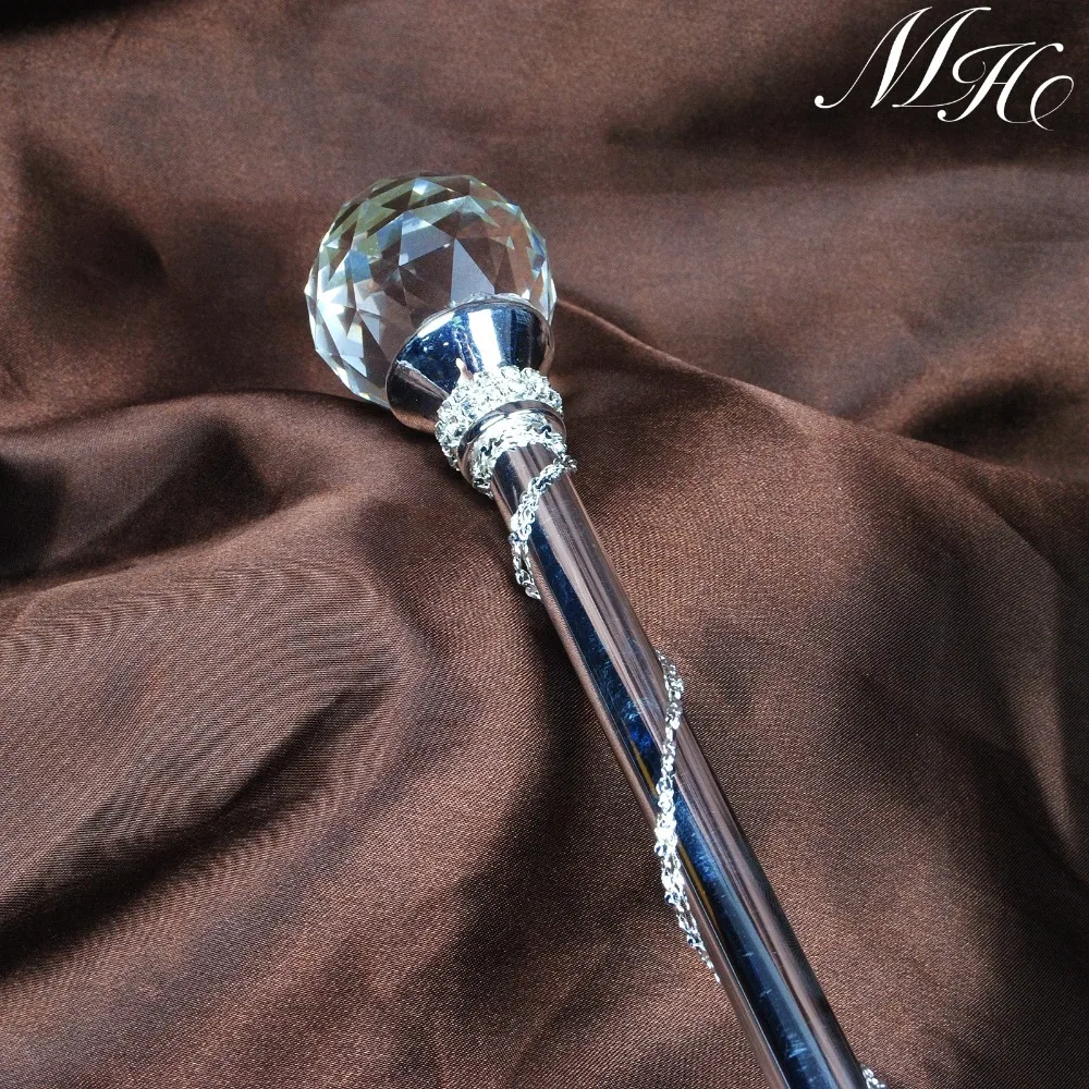 Clear Round Crystal Scepters Wedding Bridal Magic Fairy Sceptres Wand