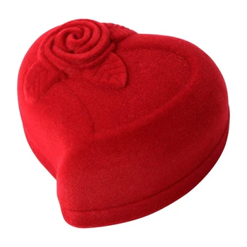 

Ring Box Engagement Luxury Red Love Heart Wedding Jewellery Display Box