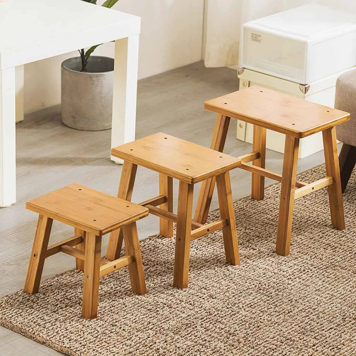 Современный стул для домашней обуви табурет Натуральный Бамбуковый Стул для душа мебель гостиная сад водонепроницаемая поверхность легкий вес