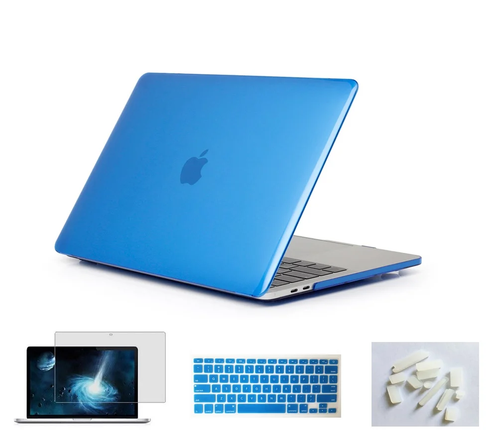 

4in1 Matte Hard Shell Case Cover+Keyboard Cover+Dust Plug For Apple Macbook Air Pro Retina Touch Bar 11 12 13 13.3 15 inch