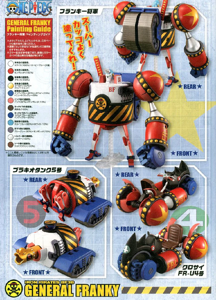 Bandai Best Mechanic Collection General Franky 200mm Plastic Model for sale online 
