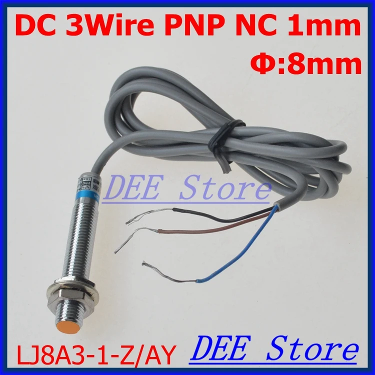 

3-Wire Inductive Proximity Sensor NC Normal Close PNP DC6-36V Proximity Switch Detection Distance 1MM sensor switch LJ8A3-1-Z/AX