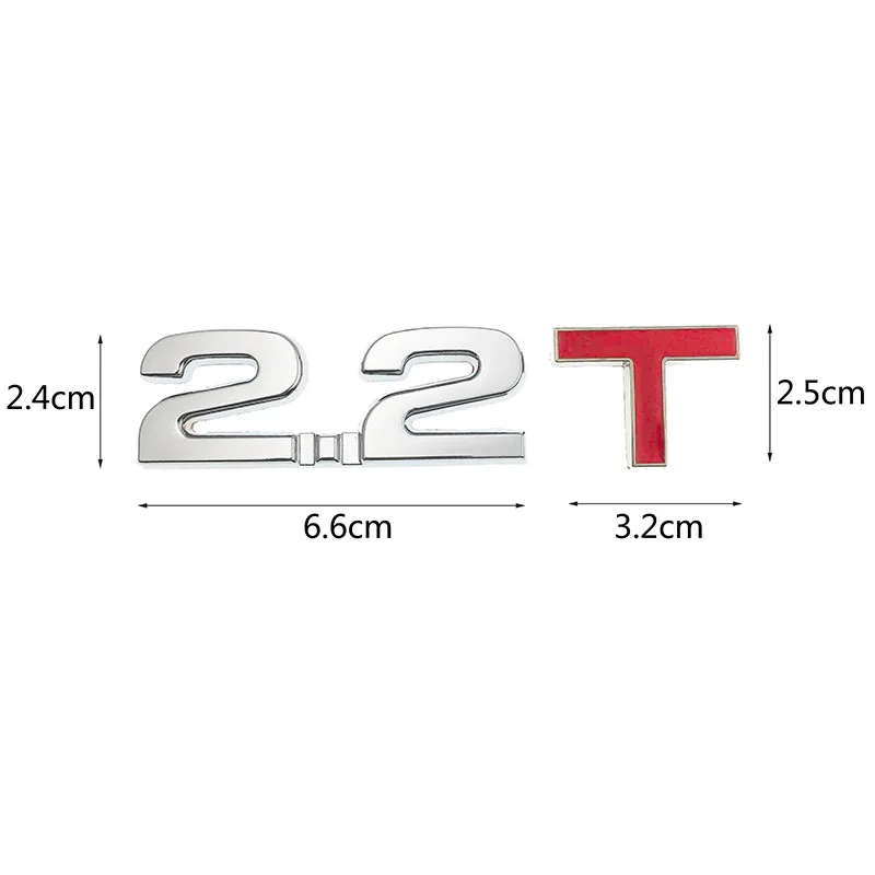Автомобильный 3D металлический 1,6 T 1,8 T 2,0 T 2,8 T логотип наклейка эмблема значок наклейки для Mazda Киа Renault TOYOTA BMW Ford Focus Автомобильный Стайлинг - Название цвета: 2.2T