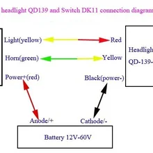 Wuxing светодиодный e-велосипед фары и рог с двумя в одном переключателе
