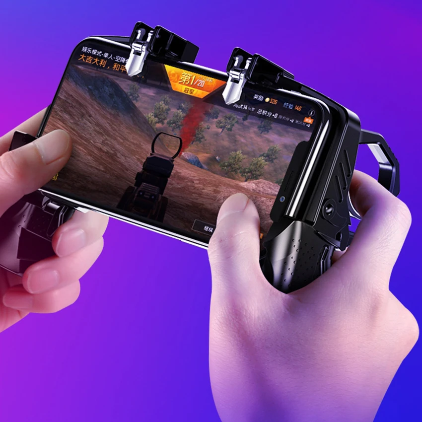  K21 Metal Pubg Mobile Controller l1 r1 Game Controller Handle Trigger Joystick Shooter Controller F