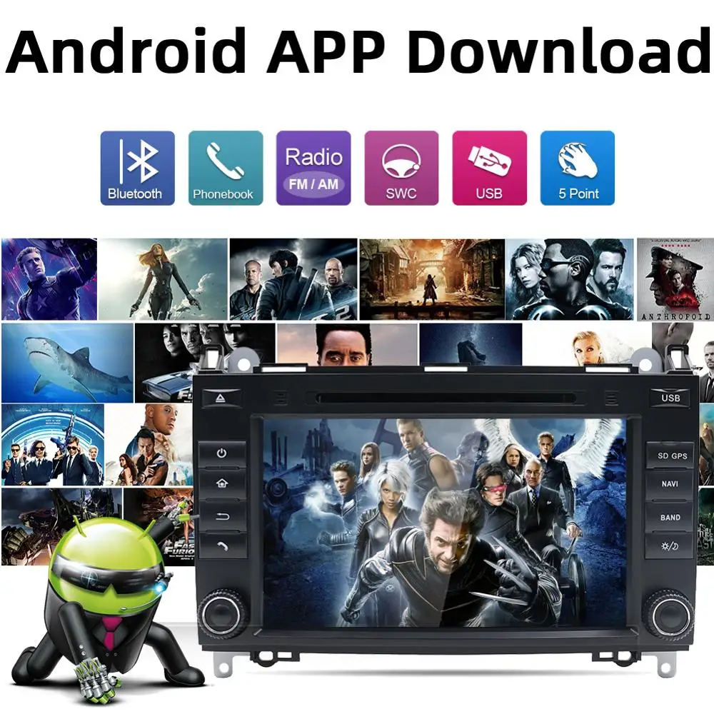 Perfect Android 9.0 Car DVD Player for Mercedes Benz B200 A B Class W169 W245 Viano Vito W639 Sprinter W906 Radio Multimedia GPS Navii 1