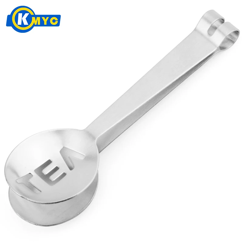 

KMYC Stainless Steel Tea Strainer Cup Tea Bag Holder Clips Tea Leaves Clamp/Tong Hanging Holder Silver Tea Spoon Infuser Filter