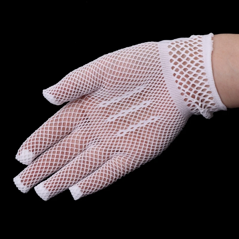 KLV/перчатки для девочек; сетчатые аксессуары для принцесс; детские перчатки для выпускного вечера с бантом