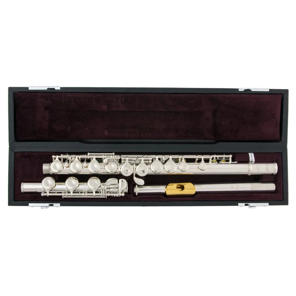 

Flute 311H 17 Hole Standard Nickel Silver Student Transverse Flauta Obturator C Key With E Key Gold-plated Lip Flute