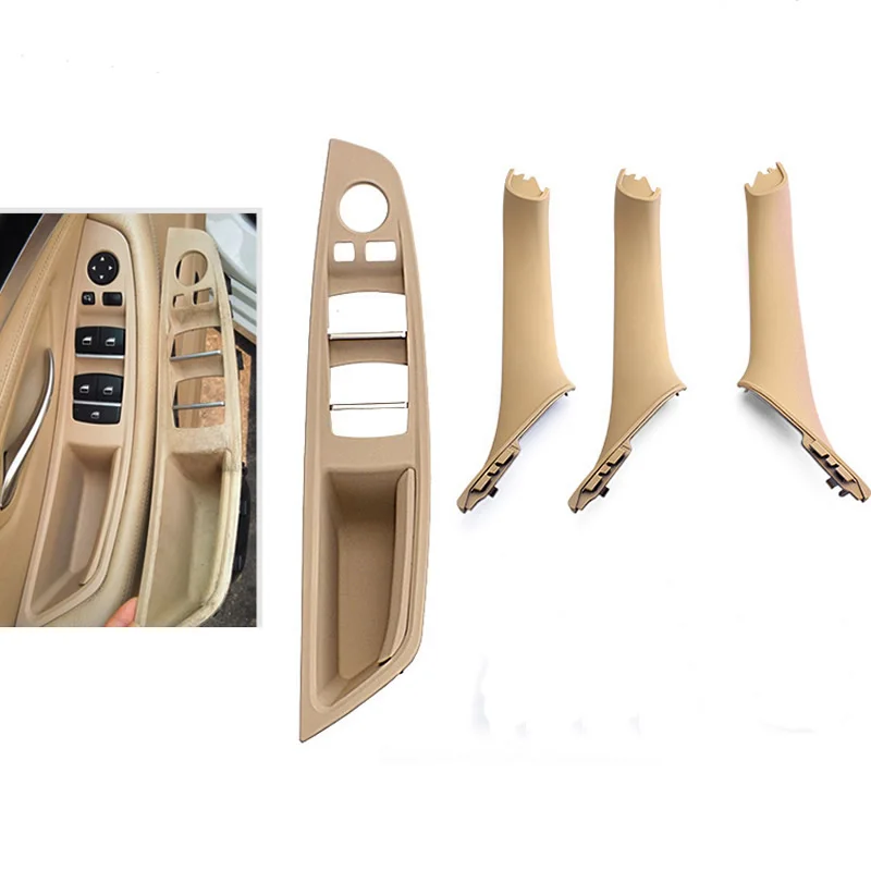 cheap Left Hand Drive LHD For BMW 5 series F10 F11 Gray Beige Black Car Interior Inner Door Handle Panel Pull Trim Cover