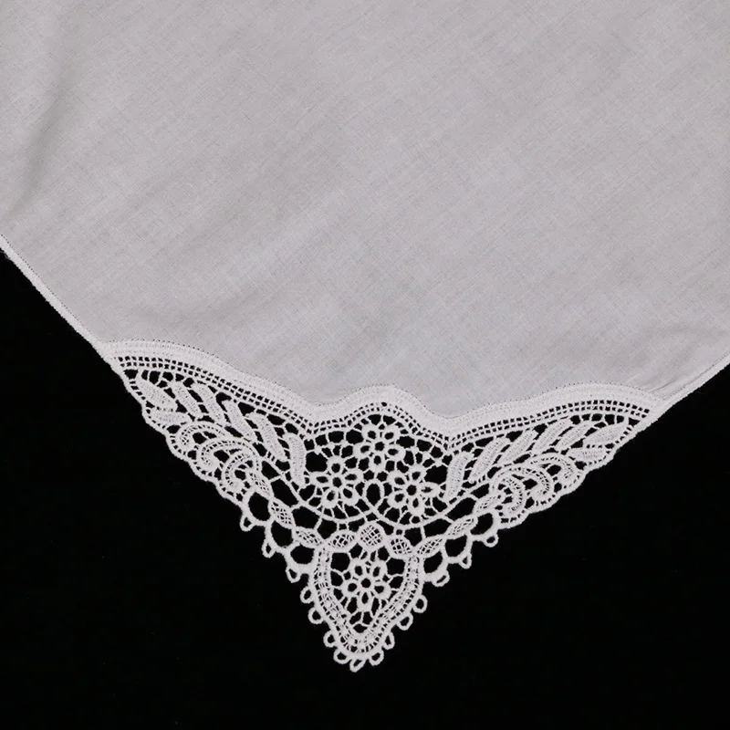 A009-C: белый Хлопковый кружевной носовой платок премиум класса, чистые вязаные крючком носовые платки для женщин/Дамский Свадебный носовой платок
