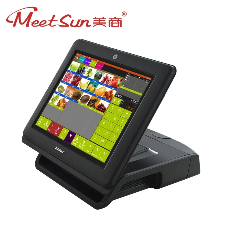 Meetsun ZJ 180C 15''LCD монитор Сенсорный экран POS Системы кассовый аппарат с LED8N/VFD