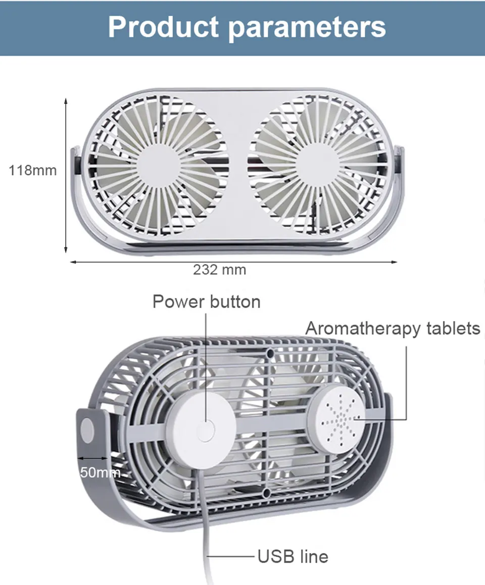 360 градусов Регулируемый USB мини-вентилятор воздушный циркулятор ароматерапия автомобильный вентилятор с 3 энергосберегающими скоростями для домашнего офиса автомобиля