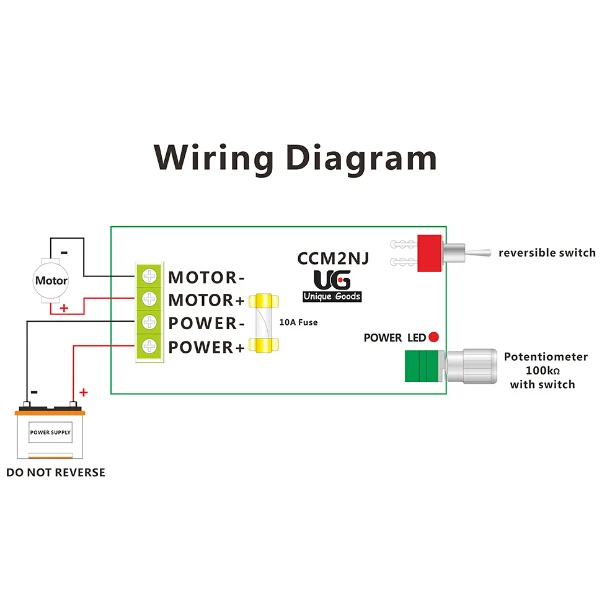 Ship From USA 12V 24V 36V 40V DC Motor Speed Controller Reversible PWM Control Forward Reverse Switch