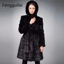 2018 New Winter Womens Outwear Long Sleeve Mink Fur Coat Long Overcoat Black Women Jacket Plus Size S-6XL Costumize 2018 New Winter Womens Outwear Long Sleeve Mink Fur Coat Long Overcoat Black Women Jacket Plus Size S-6XL Costumize