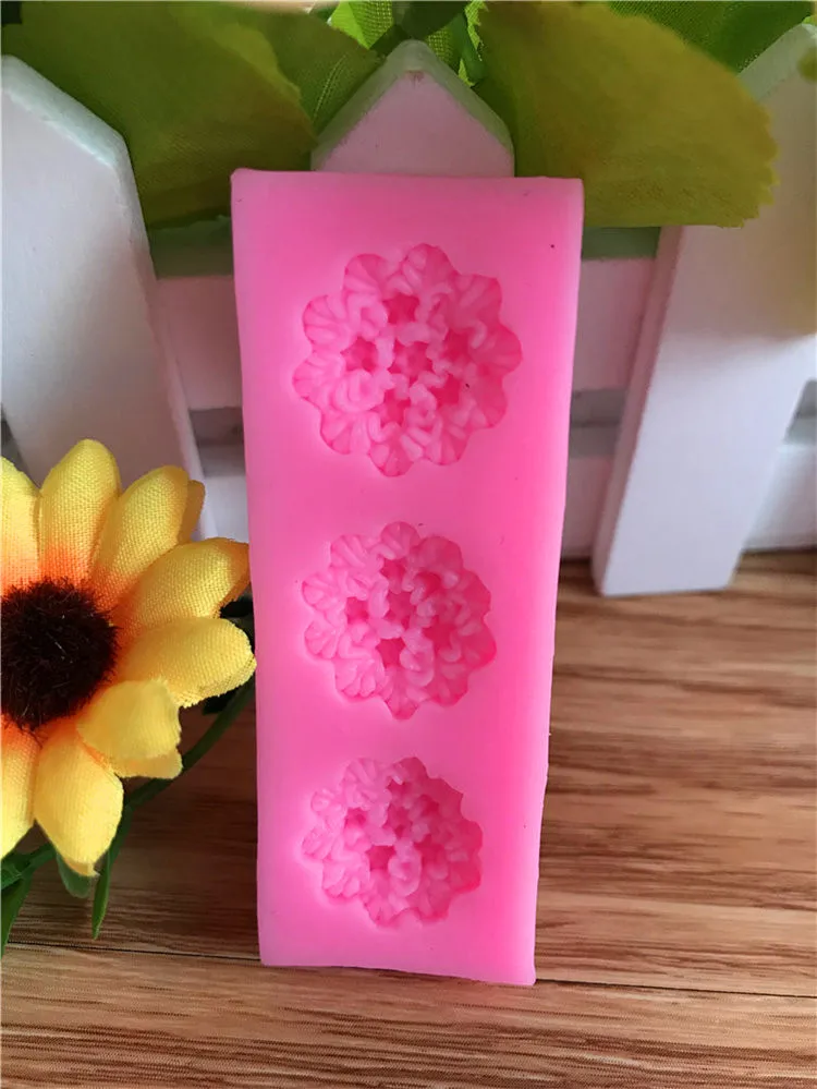 DIY Cake Decorating Three Flower Shaped Fondant Sugar Art Tools DIY