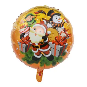 

50pcs 18-inch Santa Claus Aluminum foil balloon Christmas day series party decoration balloons kids toy wholesale