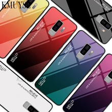 Чехол для телефона из закаленного стекла для Samsung Galaxy S8 S9 плюс J3 J5 J7 A7 A6 A8 J4 J6 плюс J8 Note 8 9 градиентная расцветка; Высота крышка