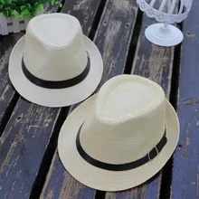 MUQGEW, солнцезащитные кепки, лента, Круглый, плоский верх, Соломенная пляжная шляпа, унисекс, Мужская Гангстерская шляпа, кепка, решетка, узор, пляжная шляпа, соломенная шляпа, лента, Солнцезащитная шляпа