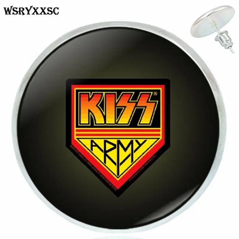 EJ glaze Rock Band Kiss для женщин, подарок, Винтажные Ювелирные изделия, покрытые бронзой/серебром/золотом, клипсы, серьги-гвоздики - Окраска металла: as picture