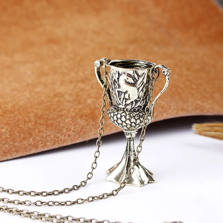 

freeshiping Hufflepuff cup necklace 20pcs/lot