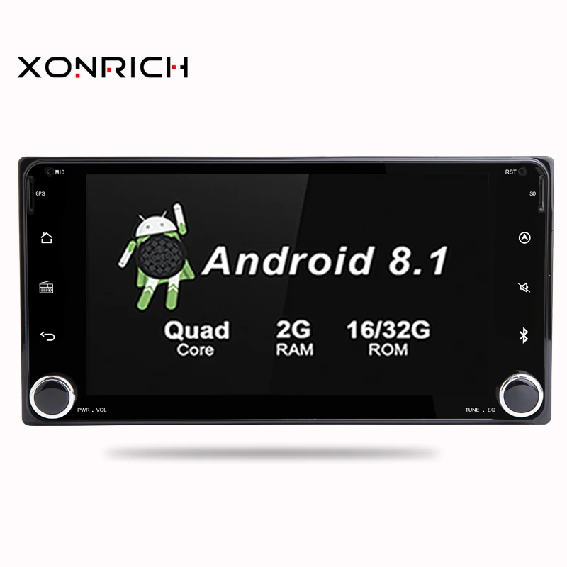 

2din GPS Android 8.1 Car Multimedia Player For Toyota Land Cruiser 100 200 Prado 120 150 Rush Corolla Hiace Yaris HiluxCar Radio