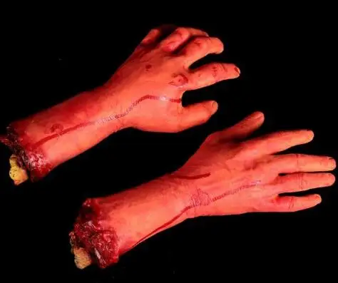 long hand Игрушка ужасов сломанные руки сломанная жердочка-игрушка отрезать Кровавая рука и ноги поддельные человеческие тела Новинка мертвая сломанная рука LYQ - Цвет: long hand