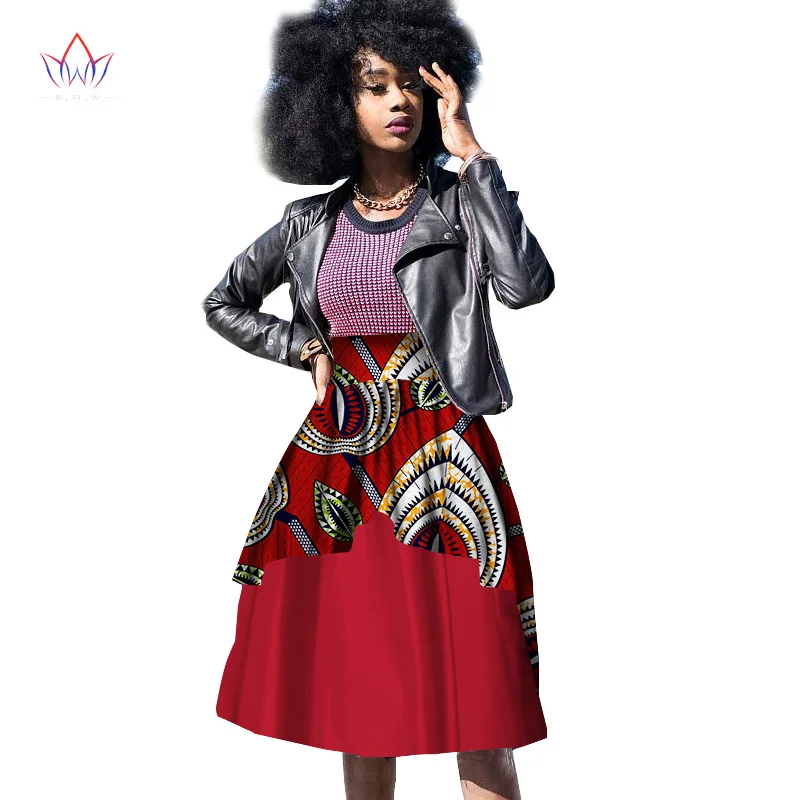 Roupas para Mulher Vestido de Baile Recente Bazin Riche Africano Dashiki Cera Impressão Joelho Comprimento Dupla Camada Saia Wy1200 31 Weddings & Events