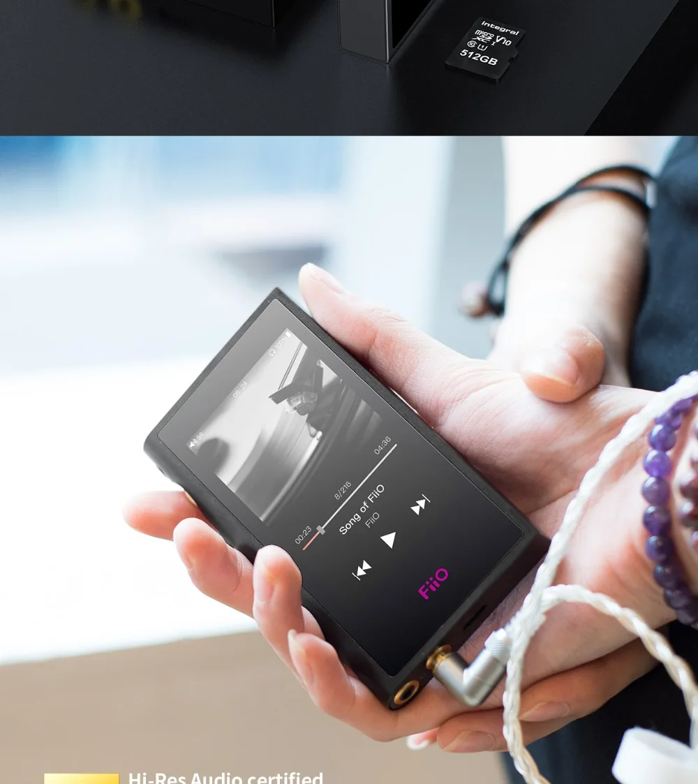 FiiO M9 HIFI сбалансированный выход портативный аудио высокого разрешения Android MP3 плеер Bluetooth без потерь Музыкальный ЦАП wifi DSD LDAC APTX