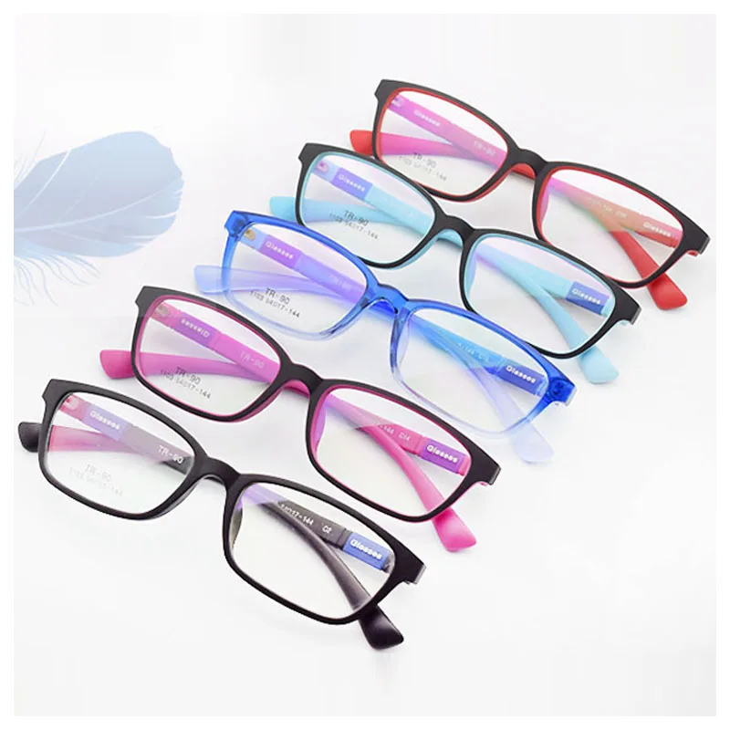 ultra light glasses picture frame blue two color light pink glasses frames