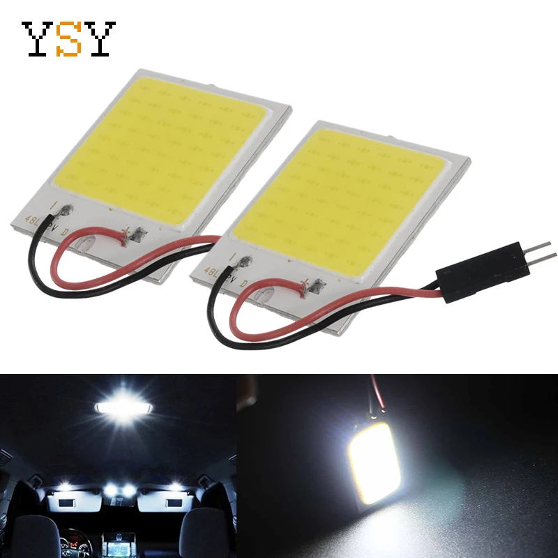 

C5W COB 24SMD 48SMD Chip White Reading Lamp Led T10 Car Led Parking Bulb Auto Interior Panel Light Festoon License Plate Lights